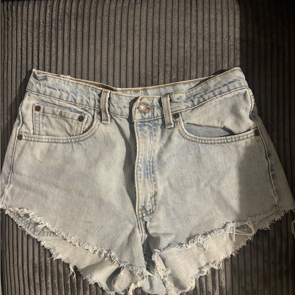 Levi’s light wash denim shorts